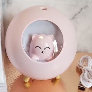 Planet Cat Home Humidifier/Aroma Diffuser Night Lights LED NEW Portable